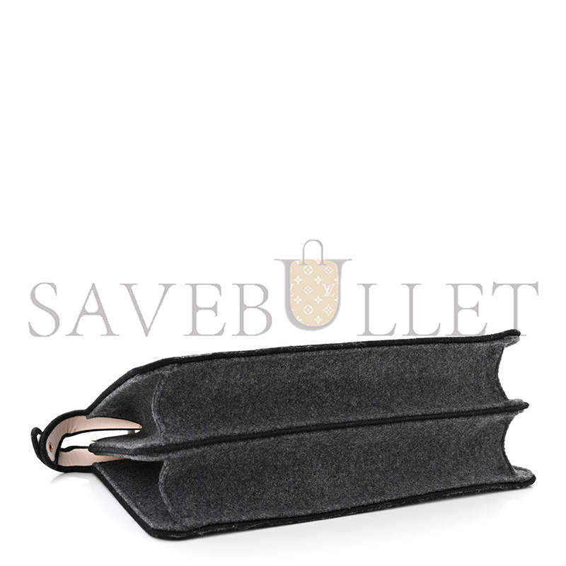 F**di melange flannel satin threaded edge medium peekaboo i see u east west satchel grigio bois de rose (29*19*11cm)